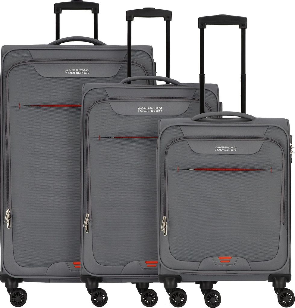 American Tourister Street Roll 4 Rollen Kofferset 3-teilig mit Dehnfalte