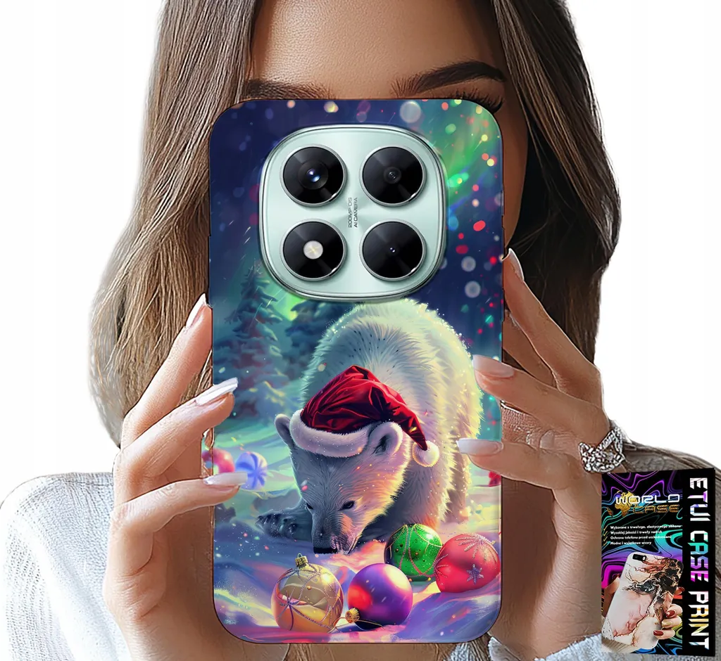 Kit Natale Xiaomi Note 14 Pro 5G: Cover Orso Bombshell + Pellicola