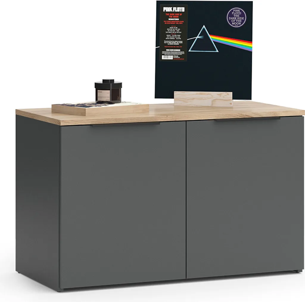 Petit Buffet Anthracite Vicco Wido : Solution de Rangement 80x50 cm - 7