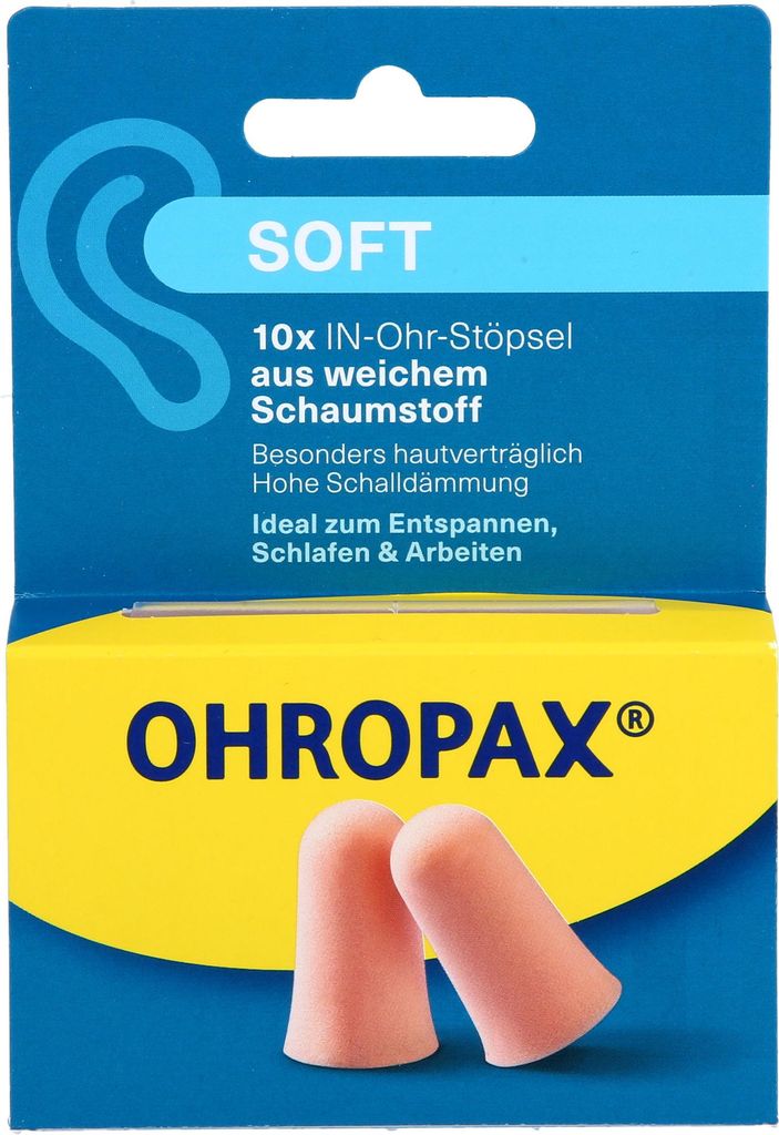 Ohropax mäkké penové štuple do uší 10 ks Obrázok produktu 