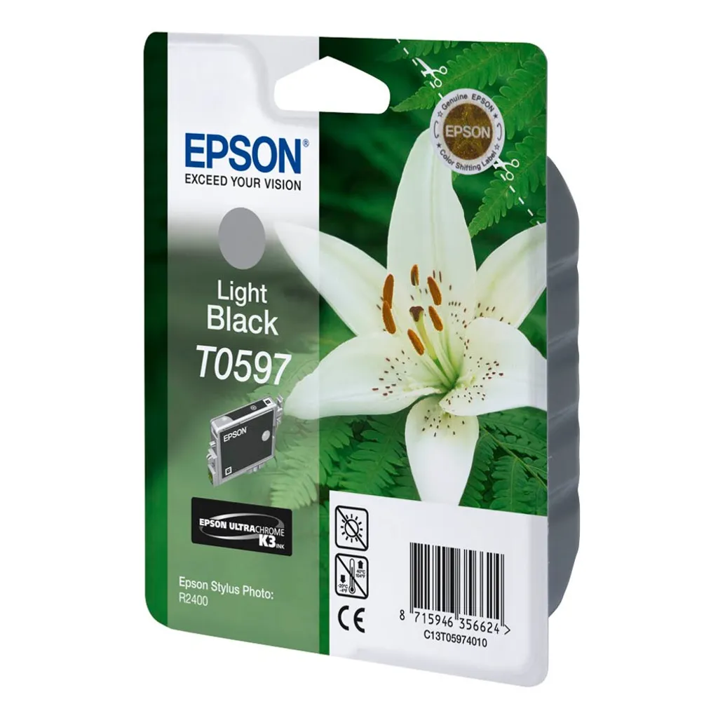 Epson T0597 Cartouche Noir Clair 13ml technologie UltraChrome T059
