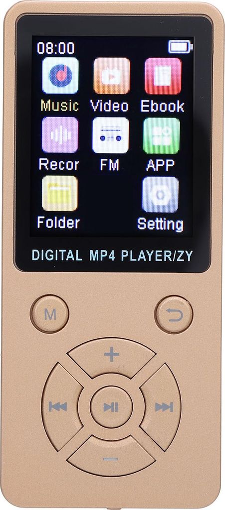 Music Player Wireless Bluetooth 1,8-Zoll-Bildschirm 5 Stunden Wiedergabe Hi-Fi-Sound Portable MP3-Musik-Player für Running Jogging Radfahren Gold