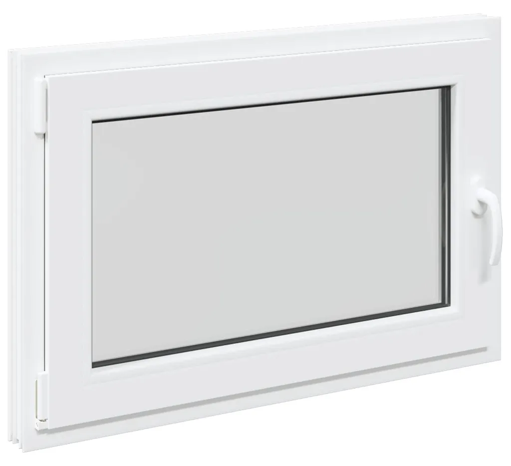 vidaXL Fenêtre de cave RISOR 90 x 50 cm en PVC Blanc et Verre Trempé