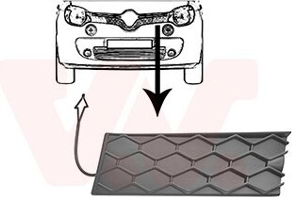 VAN WEZEL 4368511 Kühlergrill Frontgrill für RENAULT Twingo Produktbild 