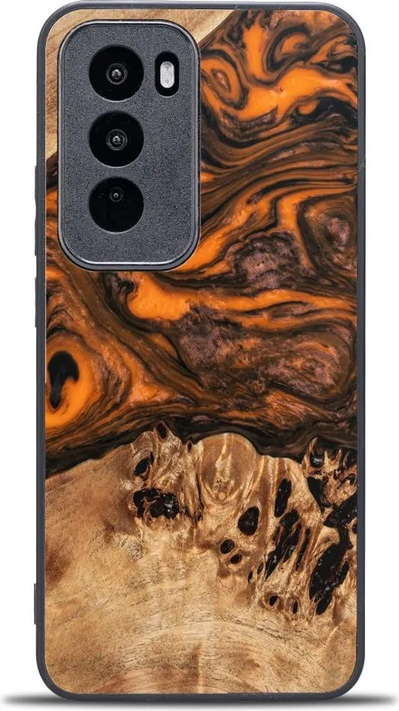 Cover Unica Oppo Reno 12 Pro 5G Arancione - Design Bewood Eco-Chic