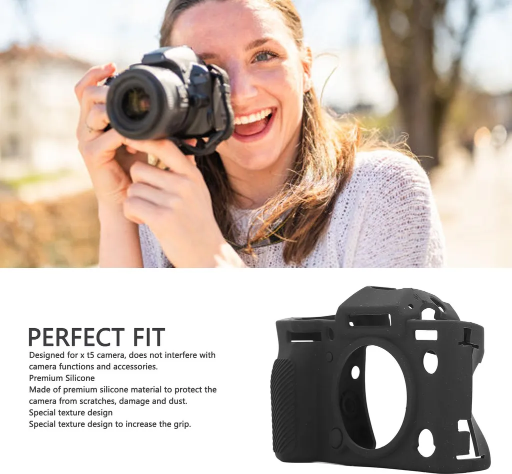 Coque en silicone pour appareil photo X-T5 protection ultra-fine noire