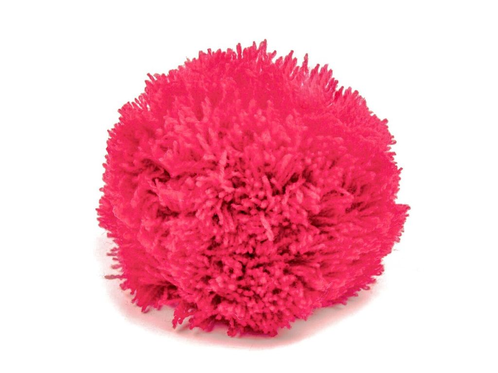 2 Bommeln / Wollbommeln / Pompon, pink rosa