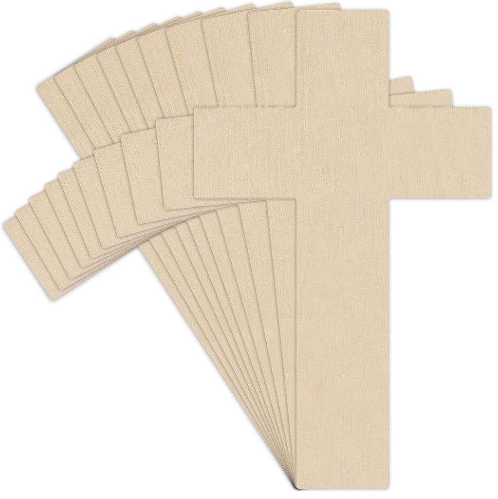 Creative Deco 10 x Houten Kruisversieringen Vormen, 10 x 6 Productafbeelding 