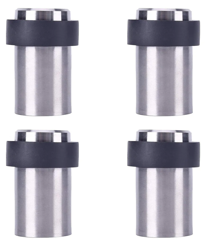 Butée de porte en acier inoxydable Ø 32 mm à visser au sol - Lot de 1