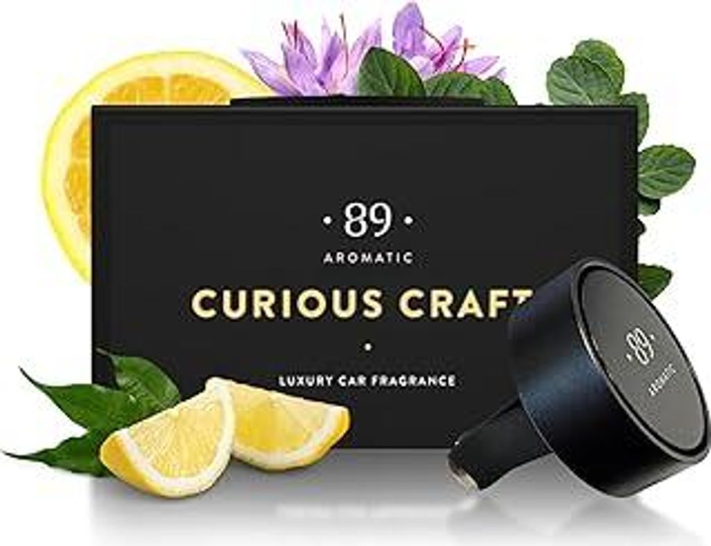 Aromatic -89- Autoduft, Autoparfüm Clip – Lufterfrischer Auto, Duft Innenraum mit Zitrone, Safran & Patschuli - Vent Clip & Parfüm Kapsel, Auto...