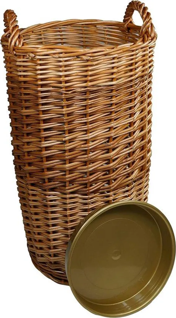 Porte-parapluies vintage en bois élégant pour entrée maison - 50cm