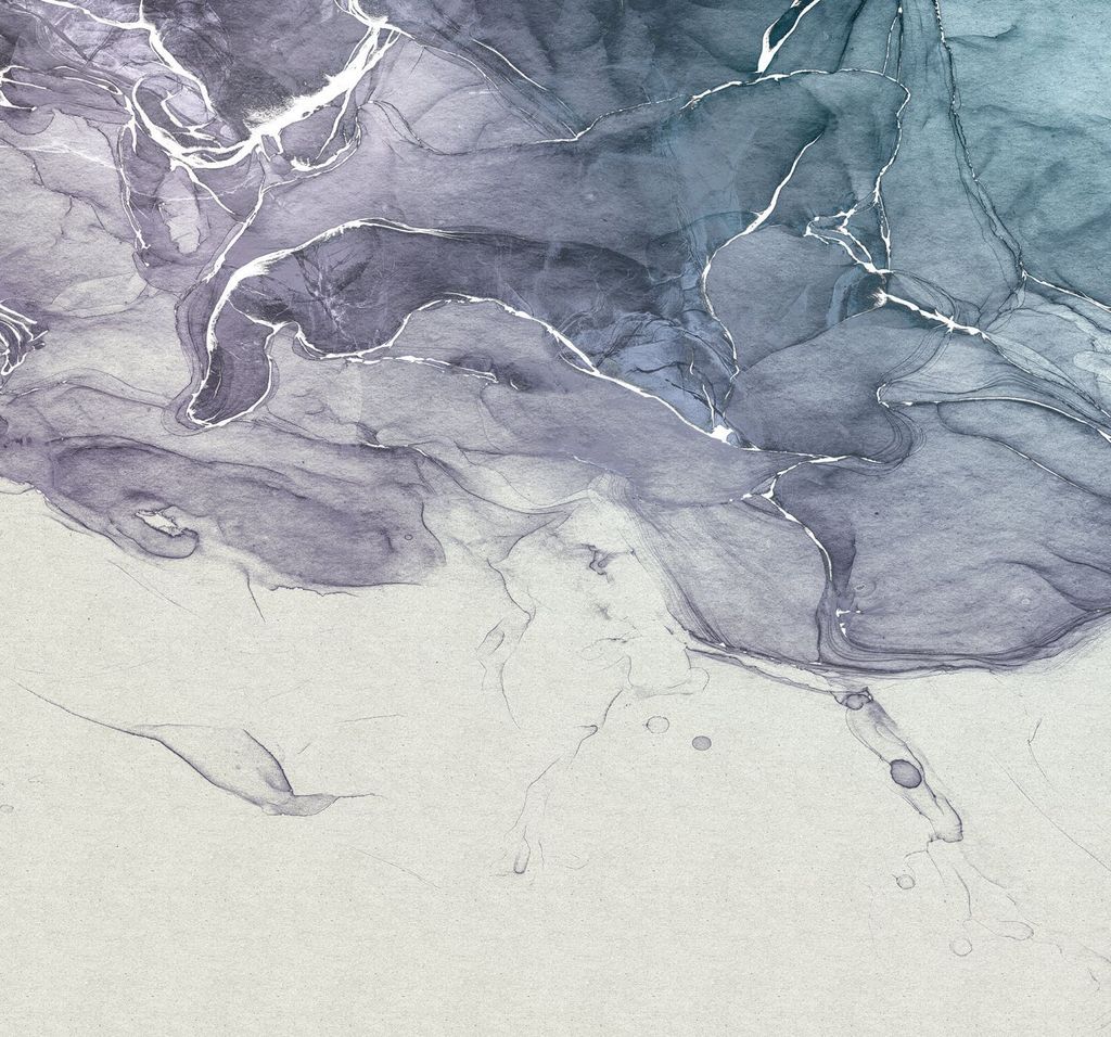 Sanders & Sanders Fototapete Aquarell Grau und Blau 300 x 280 cm