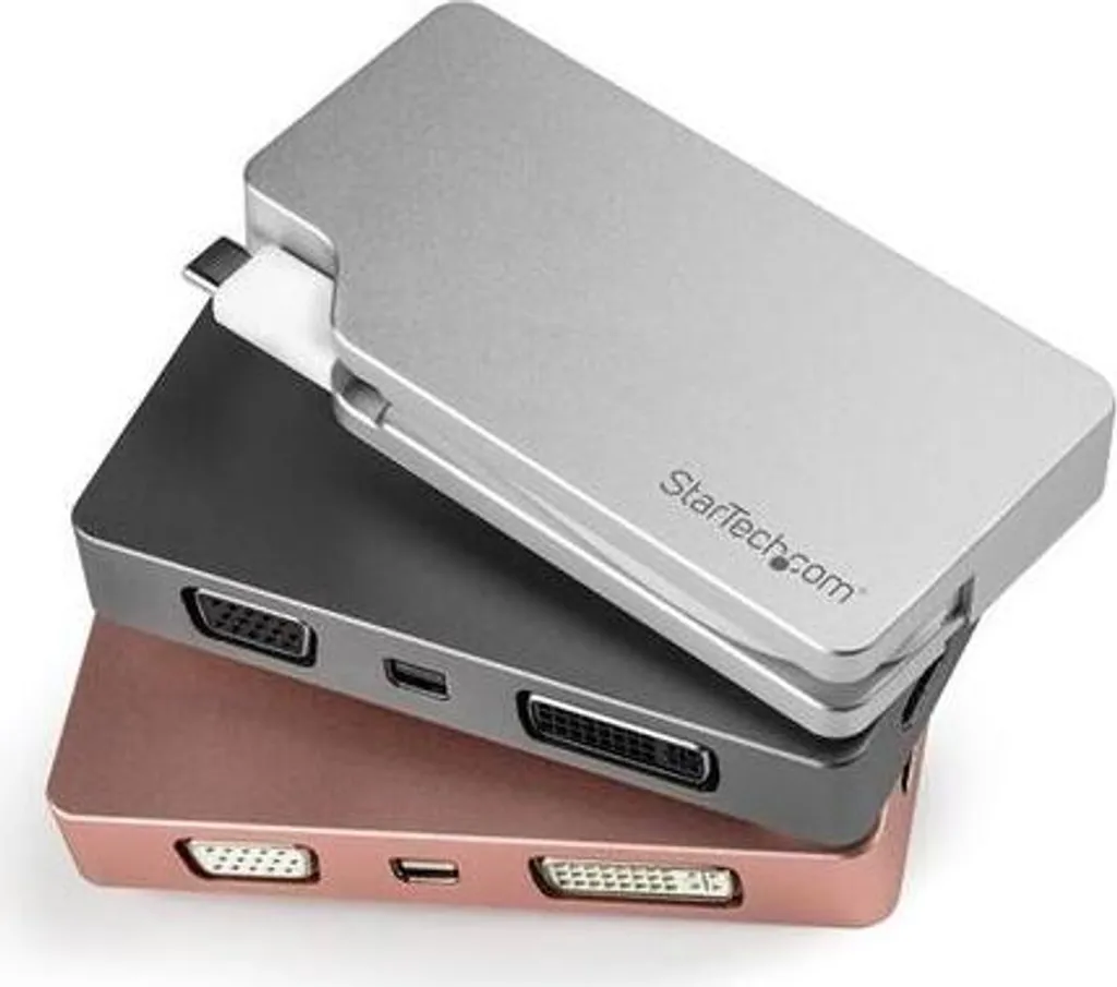 Adaptateur USB-C 4-en-1 Aluminium 4K - Vidéo HDMI VGA DVI mDP StarTech