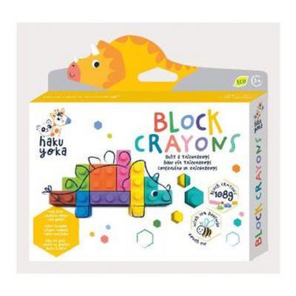 HAKUYOKA - Block-Wachsmalkreiden Triceratops