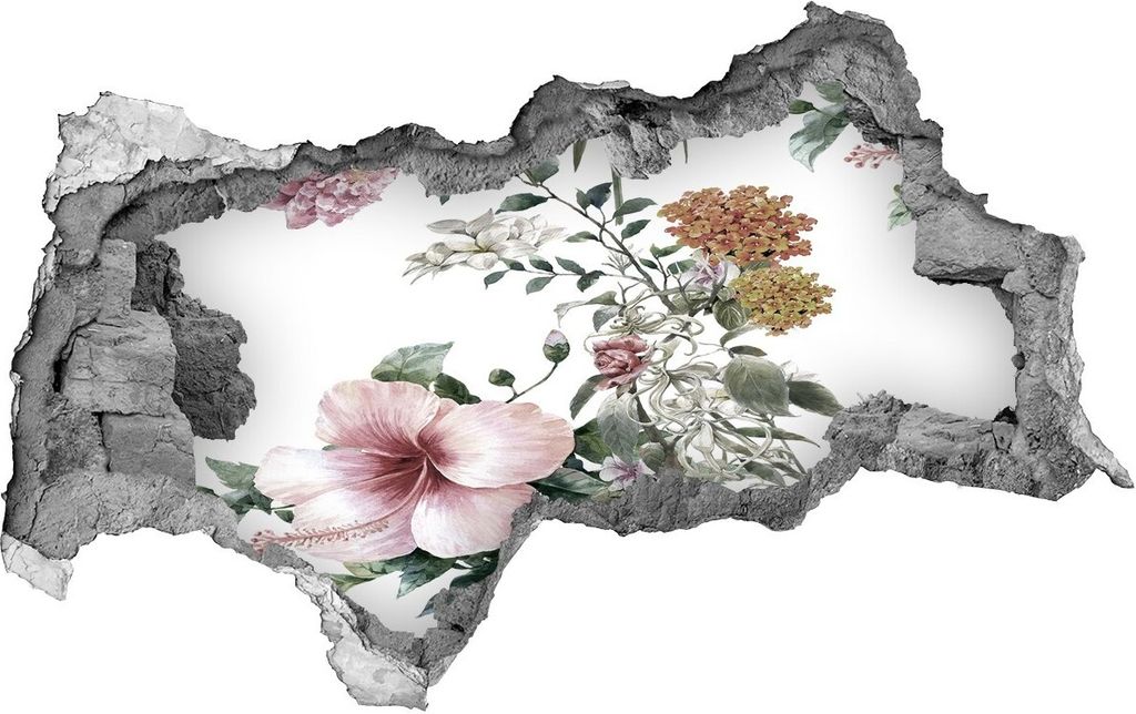 Selbstklebender Loch-3D-Aufkleber 95x73 cm Blumenmuster