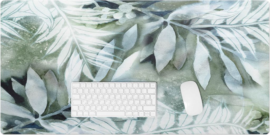 Aquarellblätter – Schreibtischunterlage – Rutschfeste Tischunterlage – Schreibtischmatte für Büro & Zuhause – Schreibunterlage – Mausp...