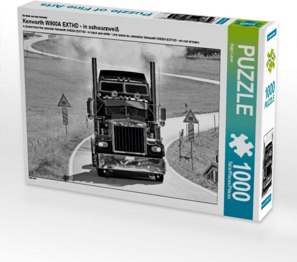Calvendo Ein Motiv aus dem Kalender Kenworth W900A EXTHD - in schwarzweiß 1000 Teile Puzzle quer 640x480mm, Laue Ingo; 7272302