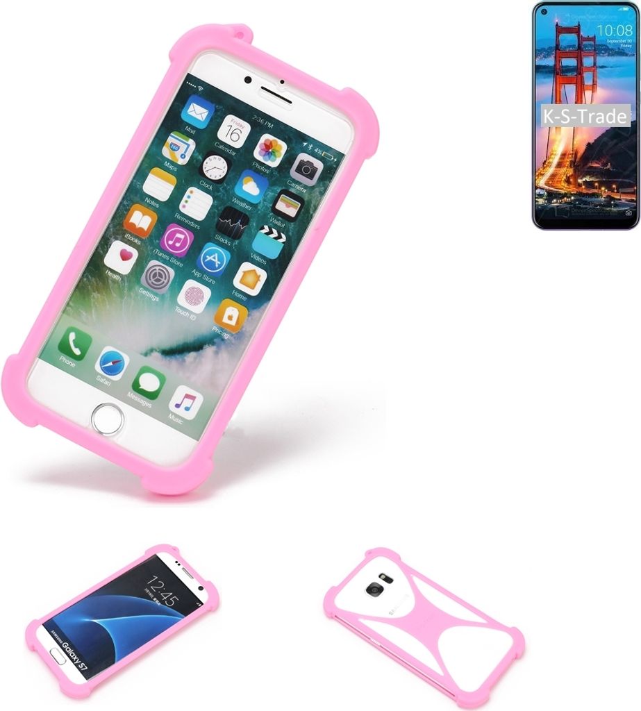 K-S-Trade Handy Hülle kompatibel mit ZTE Blade V2020 Schutz Hülle Bumper Silikon Schutz Hülle Cover Case Silikoncase Silikonbumper TPU Softcase