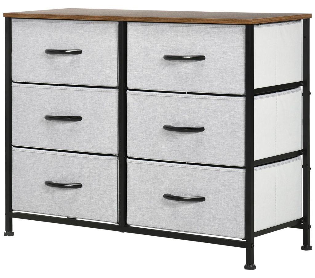 HOMCOM Kommode, ladeschrank, dressoir met 6 opklapbare Productafbeelding 