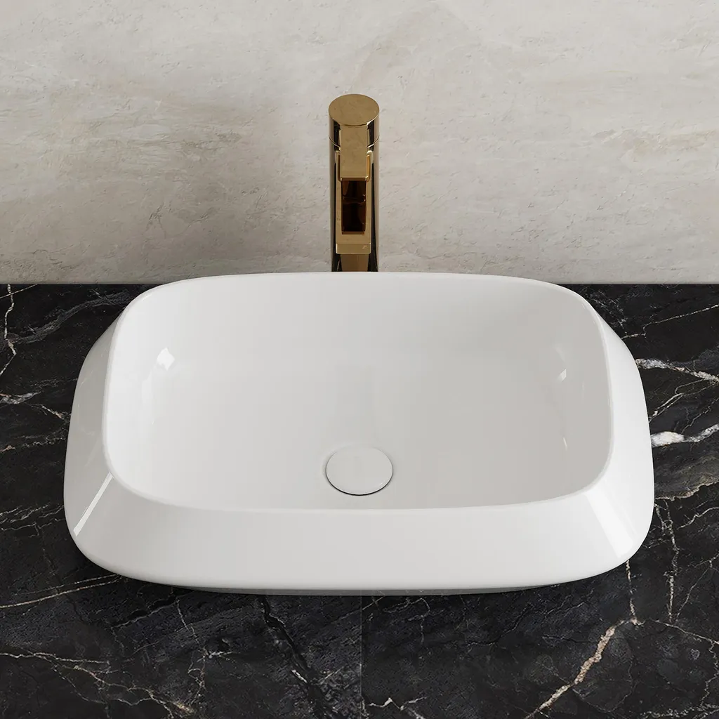 HOROW Lavabo 52x35 da Appoggio - Il Più Scelto per il Bagno