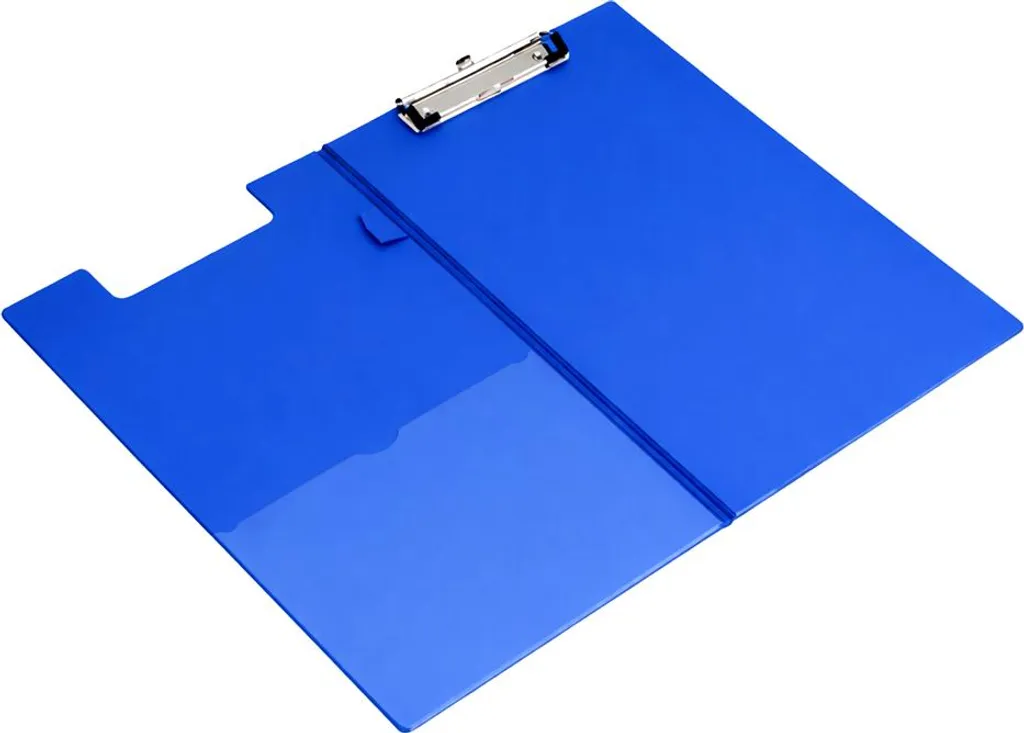 Classeur à pince A4 bleu pour prise de notes et stockage de documents - 2