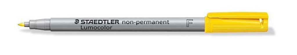 10x STAEDTLER 316-1 Feinschreiber Universalstift Lumocolor non-permanent F gelb