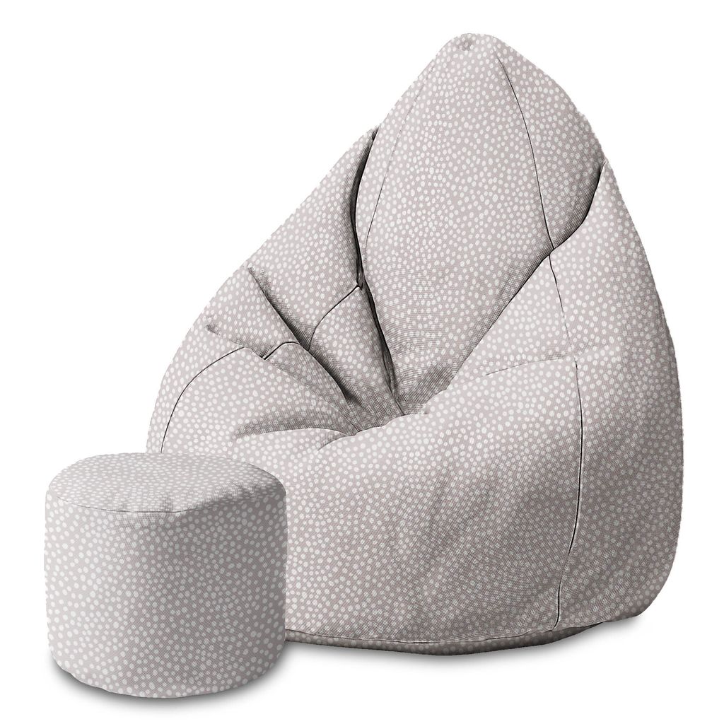 Dreamroots Bean Bag 80x80x120cm Sitzsack mit Lehne und Hocker und Bezug Sitzkissen Boden Chill Sack Bubibag Sitzsack Abstract Earth Dots