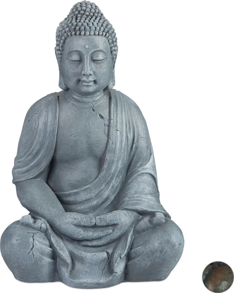 Bouddha de Jardin 70 cm en Magnésie Résistant aux Intempéries et UV