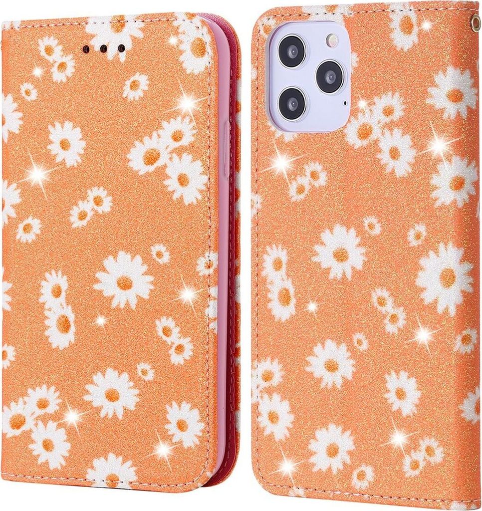 König Design Hülle kompatibel mit Apple iPhone 12 Pro Max Kunstleder Handyhülle - Handy Case Orange