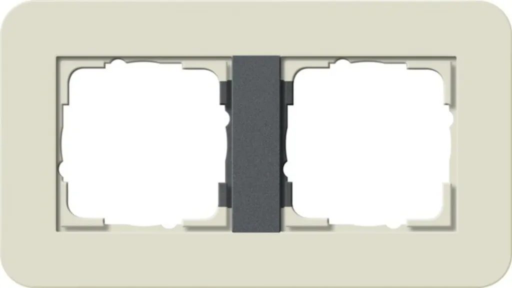 Gira 0212427 Cadre de finition double Sable Anthracite Standard 55