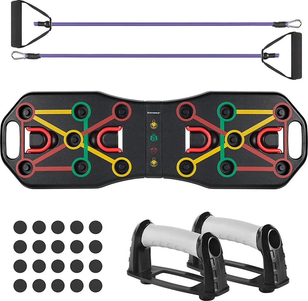 Planche à pompes 9 en 1 pliable pour musculation complète du haut corps