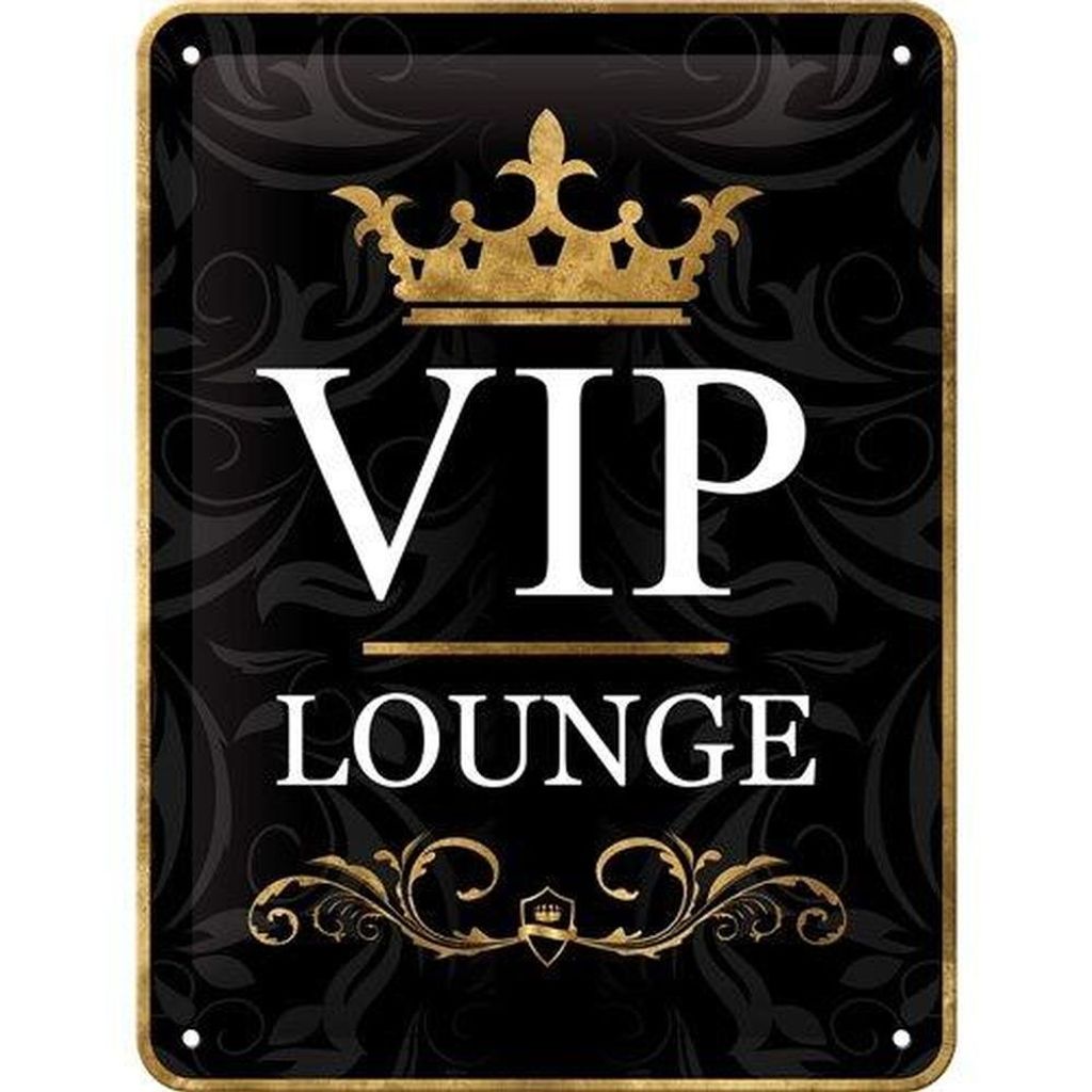 Nostalgic-Art - Blechschild 15x20 cm - Achtung - VIP Lounge Produktbild 