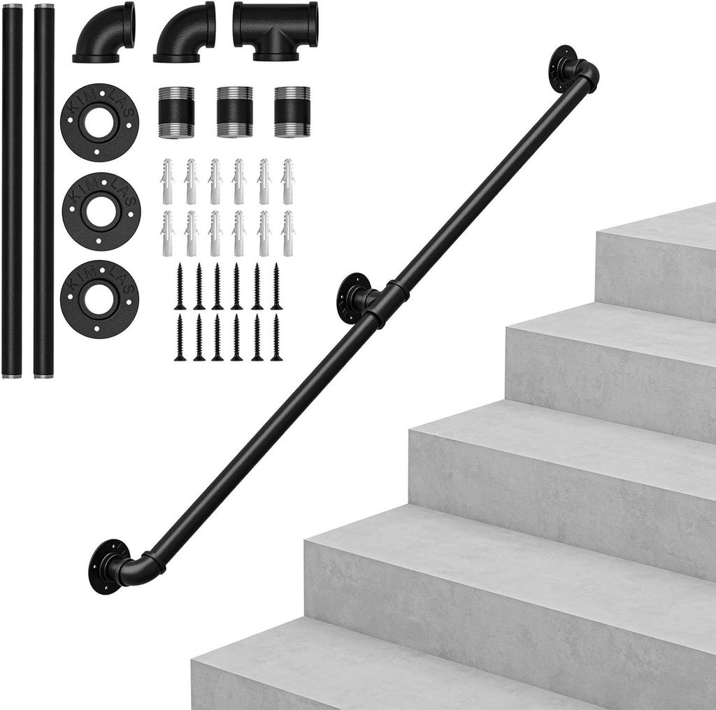 Handlauf für Treppen, 150cm Treppengeländer, Wandhandlauf Produktbild 