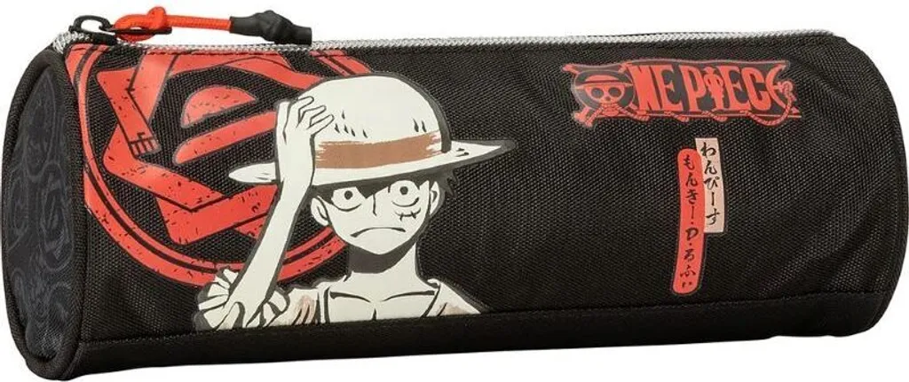 Astuccio Cilindrico One Piece 22x8 cm - Portapenne Scuola per Veri Pirati