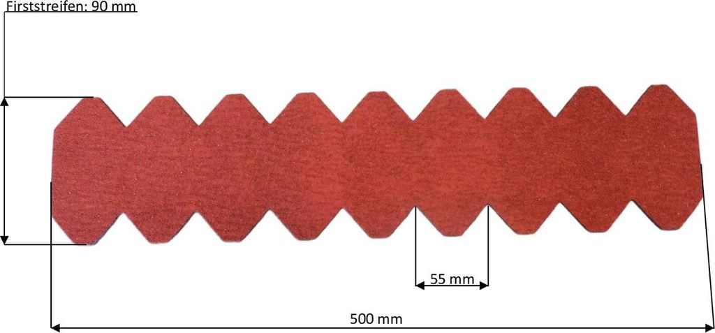 3 Sets Dachschindeln Schiefer (55 mm) rot 1,65 m² Vogelhaus Nistkasten