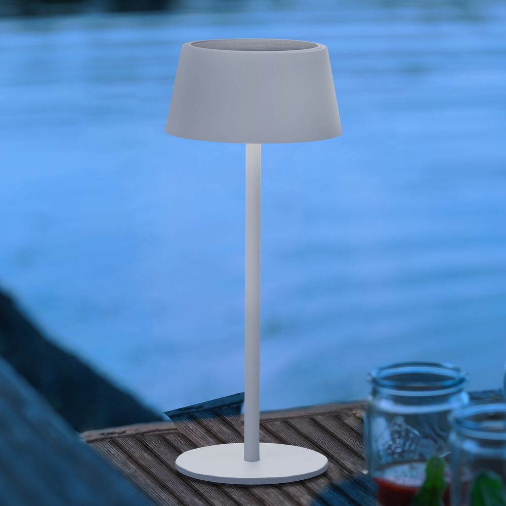 BRILLIANT biela vonkajšia stolová lampa Picco | dobíjanie Obrázok produktu 2
