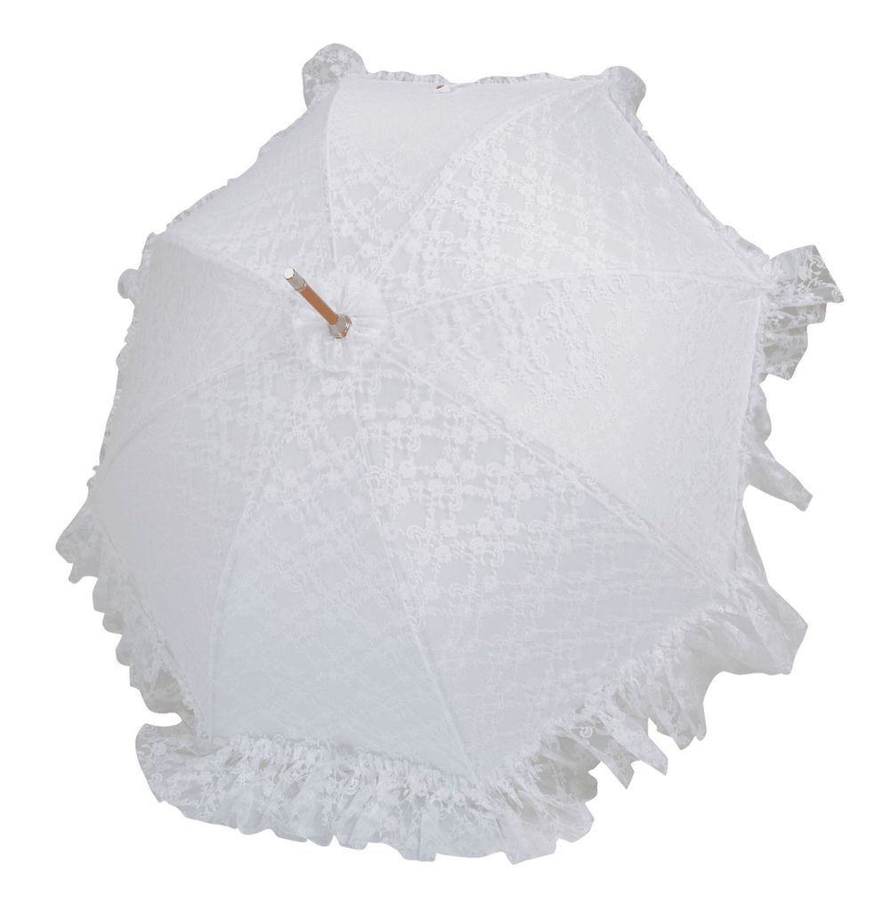 doppler Manufaktur Stockregenschirm Regenschirm Wedding Traditional White weiß