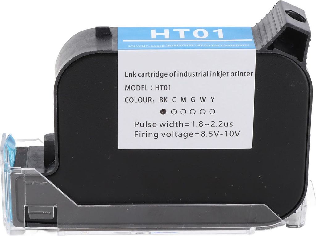 42 ml Handheld-Drucker-Tintenpatrone, schnell trocknender Tintenstrahl-Ersatz, 12,7 mm, Schwarz