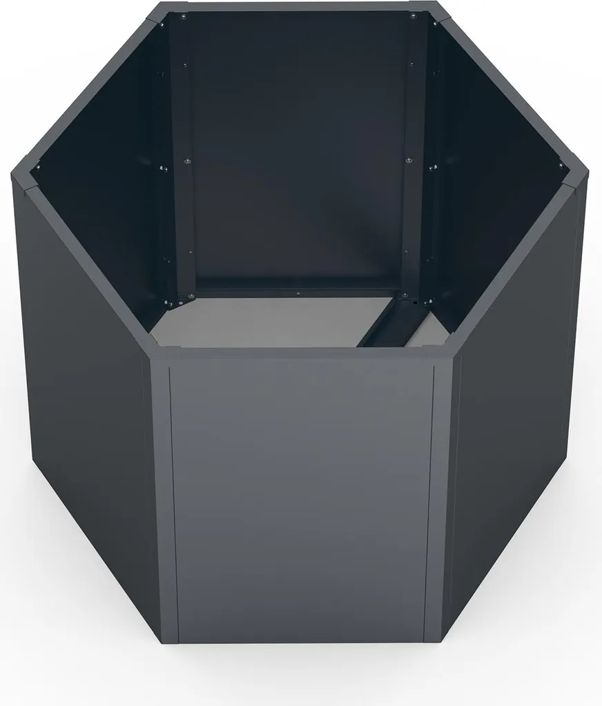 Carré potager hexagonal Westmann Varia 77 en acier gris anthracite - 6