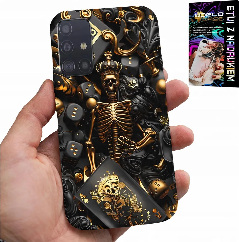 Custodia Lusso Samsung A51 Poker Ace - Accessori Uomo + Vetro 9H