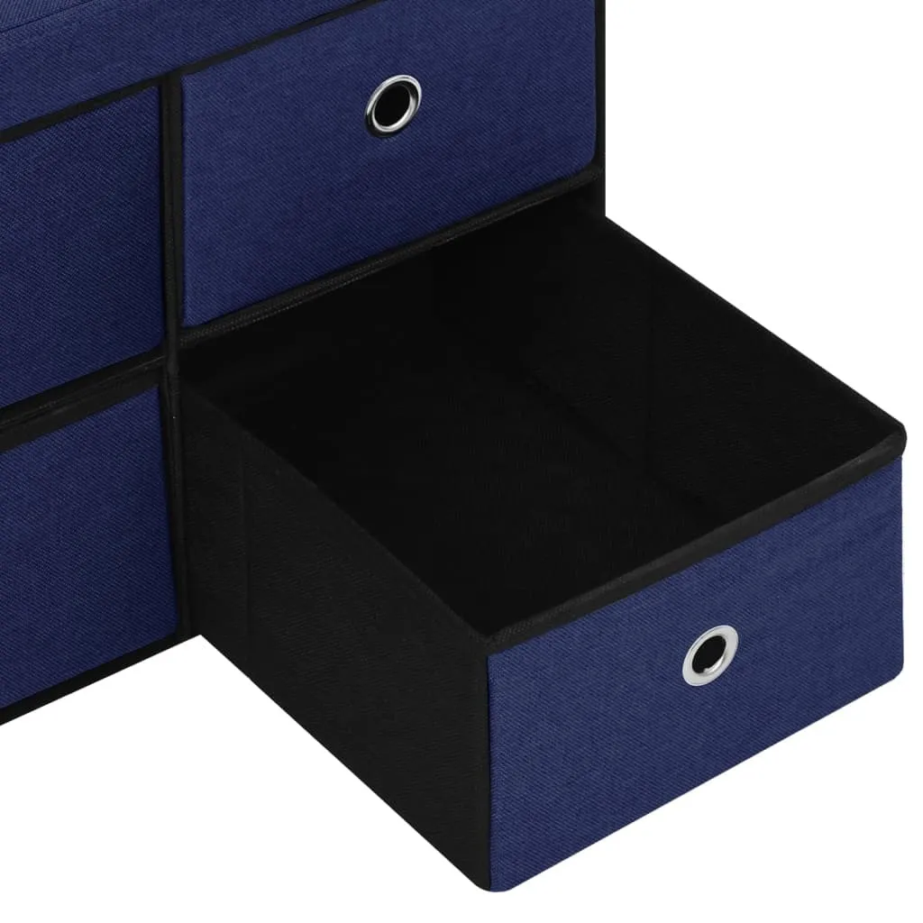 Banc d'entrée avec coffre de stockage bleu 76 cm idéal gain de place - 9