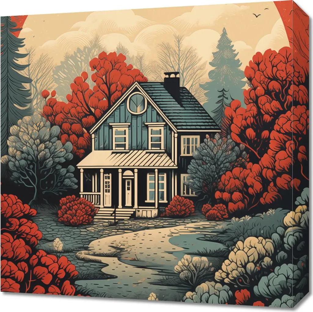 Quadro 50x50 cm Idillio rustico