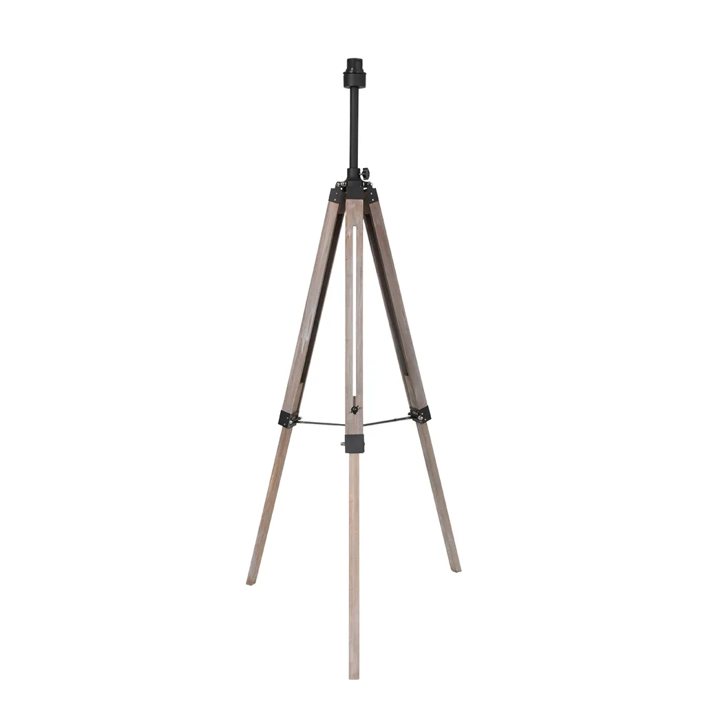 Grand lampadaire de salon Triek bois et métal - Éclairage d'ambiance E27