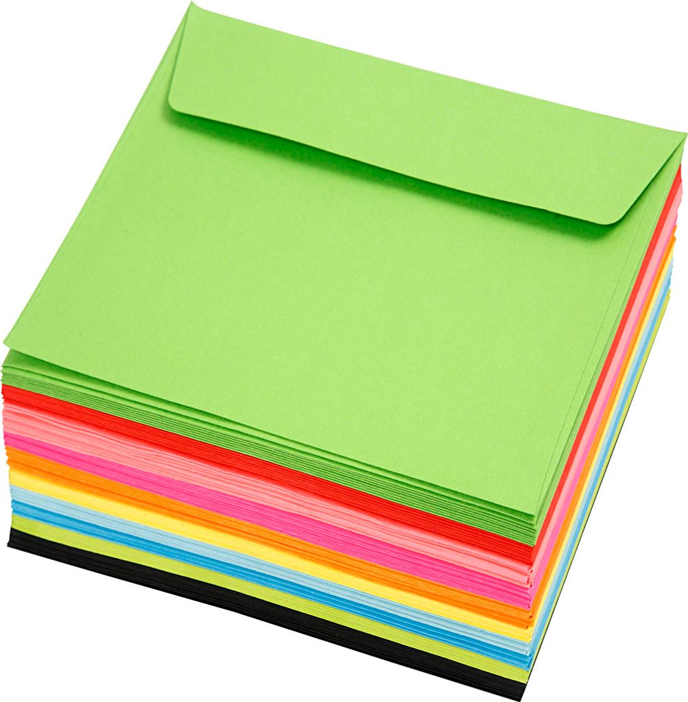 Creativ Company farbige Umschläge Papier 16x16 cm 100 Stück