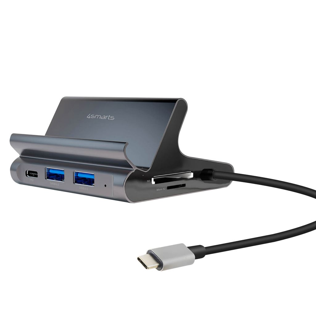 4smarts 7-in-1 Hub: universele tablet- en telefoonstandaard Productafbeelding 