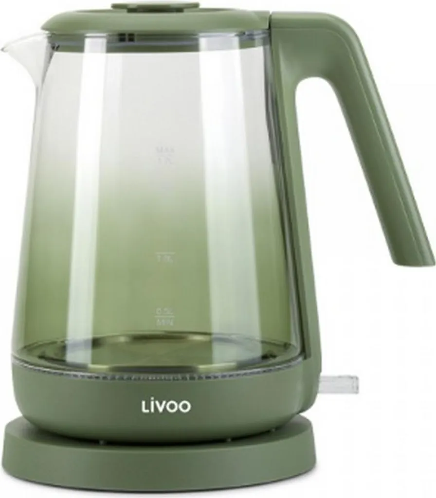 Bouilloire électrique rapide 2200W Livoo DOD216V en verre borosilicate