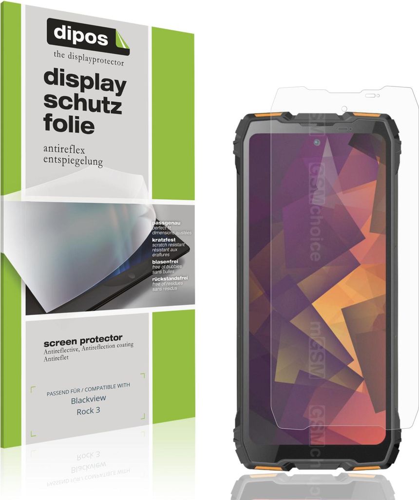 4x Schutzfolie für Blackview Rock 3 matt Displayschutzfolie Folie Display Schutz dipos