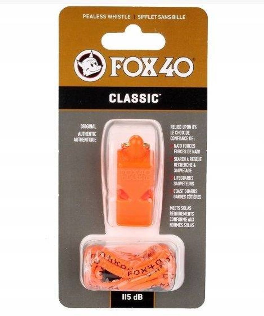 Fischietto di sicurezza Fox 40 con braccialetto - arancione Immagine del prodotto 