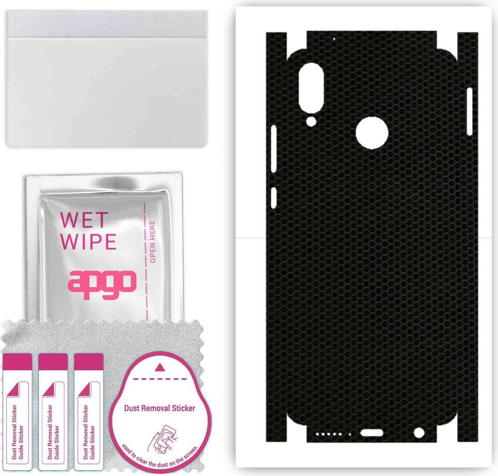 apgo Rückseite + Seiten Schutzfolie, Skin, kompatibel mit Huawei P20 lite, Hinten Displayschutzfolie aus Vinylfolie, kratzfest, einfache Montage -...