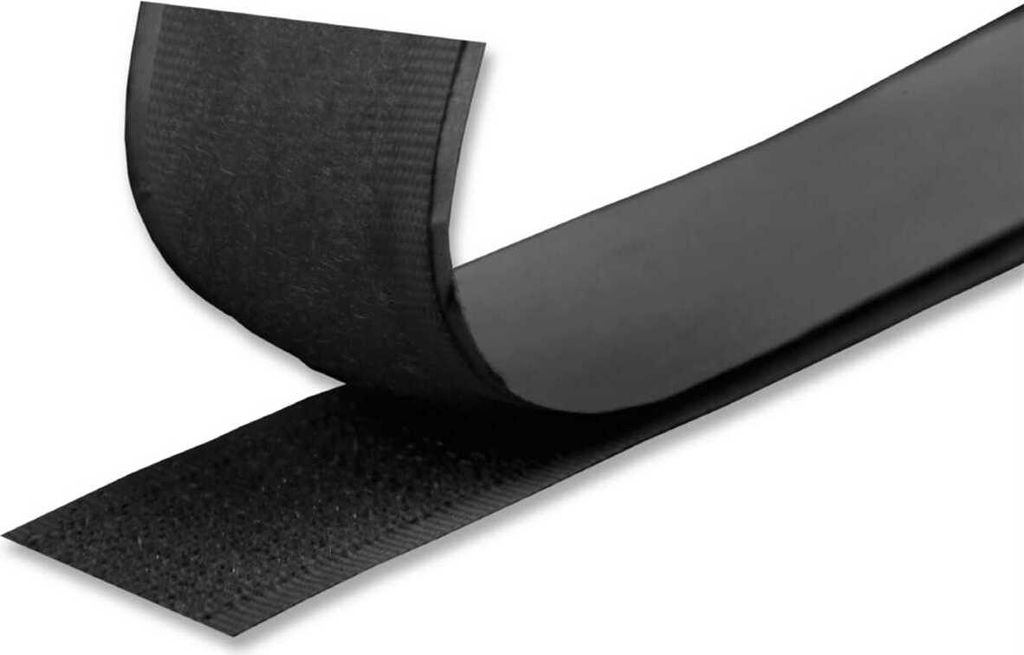 Pro Home Klettverschlussband, Selbstklebendes Flausch- und Hakenband Extra Stark - Breite 2cm, Länge 6m ( 4x 1,5m ) - Schwarz